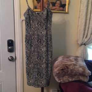 Snake Skin pattern Dress with Spaghetti Straps